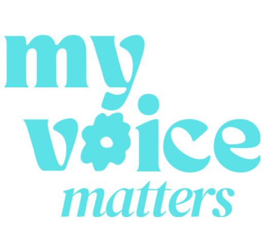 "My Voice Matters" Empower a child to wear the message shirt design - zoomed