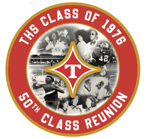 THS Bulldogs Class of '76 50th Reunion shirt design - zoomed