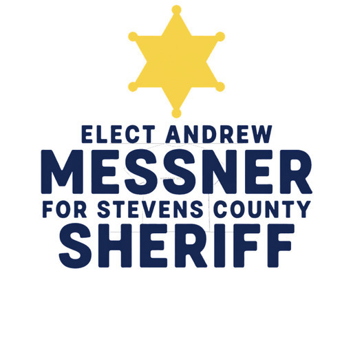 Andrew Messner for Stevens County Sheriff shirt design - zoomed
