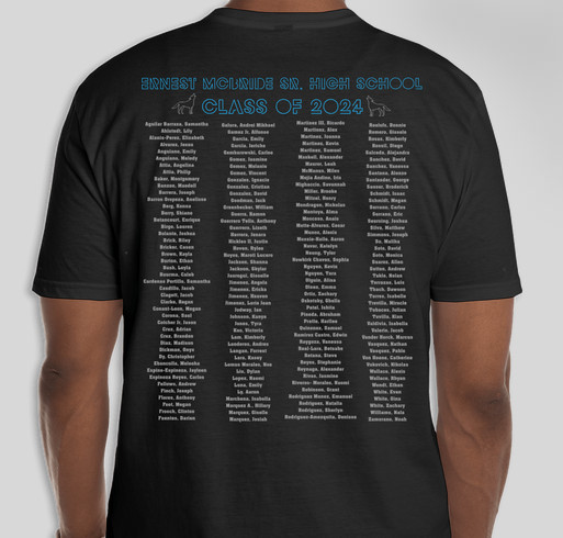 MBHS Class of 2024 Fundraiser - unisex shirt design - back