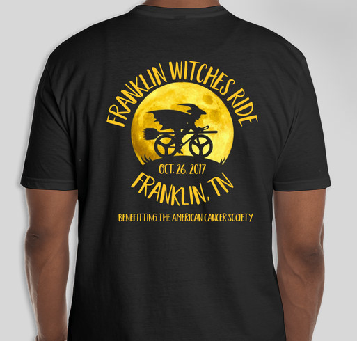 2nd Annual Franklin Witches Ride Fundraiser - unisex shirt design - back