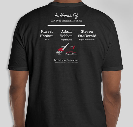 HONORING THE FALLEN: AE 122 & AE 158 MEMORIAL WALK / RUN Fundraiser - unisex shirt design - back