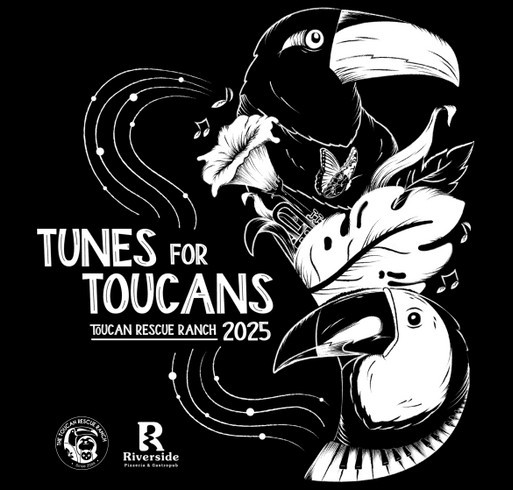 Tunes for Toucans 2025 shirt design - zoomed