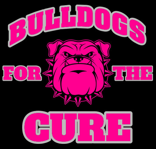 JHS 194 Bulldogs For The Cure shirt design - zoomed