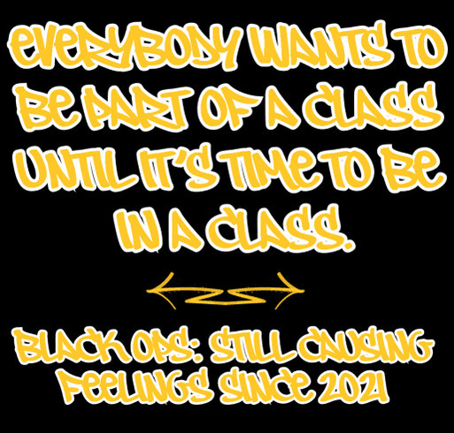 Unified Classes Initiative: Black Ops - 2021 shirt design - zoomed
