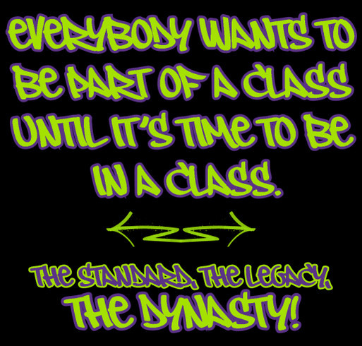 Unified Classes Initiative: The Dynasty 2023 shirt design - zoomed