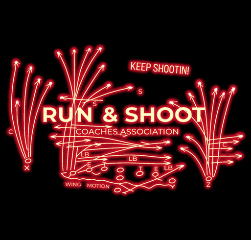 Run & Shoot Coaches Association T-Shirt shirt design - zoomed