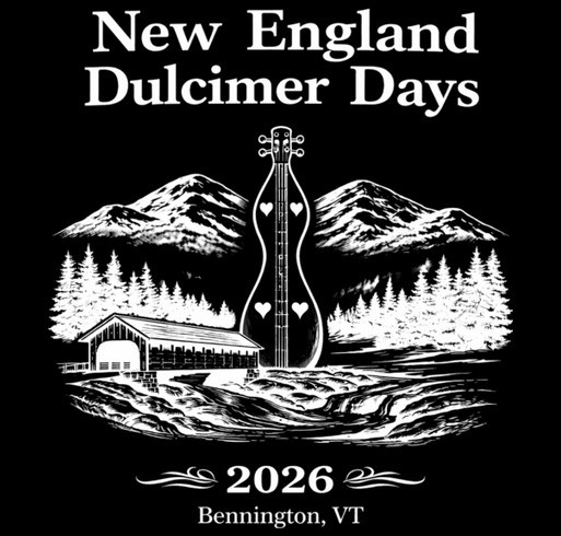New England Dulcimer Days 2026 shirt design - zoomed