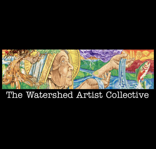 The Watershed Artist Collective 2026 Mural Project shirt design - zoomed