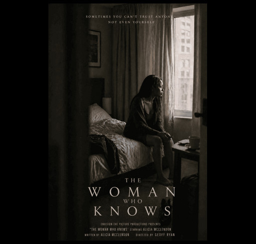 The Feature Film, The Woman Who Knows Fundraiser shirt design - zoomed
