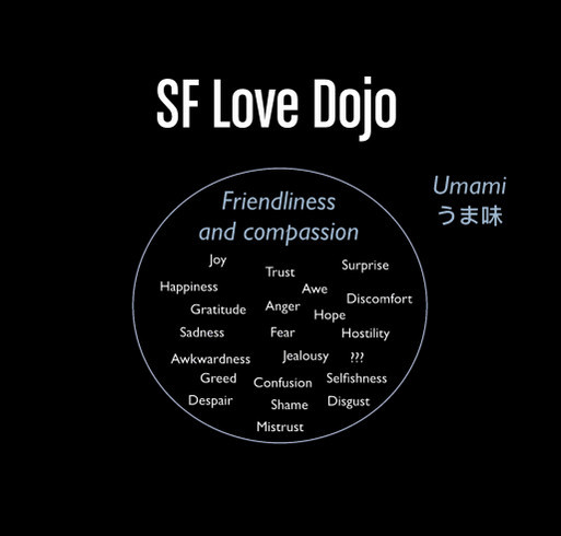 SF Love Dojo fundraiser shirt design - zoomed