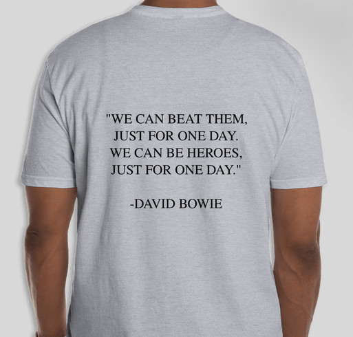 Team Bowie T-Shirt (#fuckcancer design) Fundraiser - unisex shirt design - back
