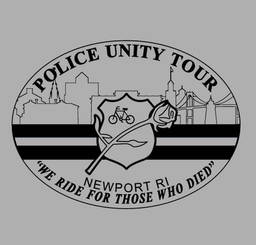 Newport Police Unity Tour Fundraiser shirt design - zoomed