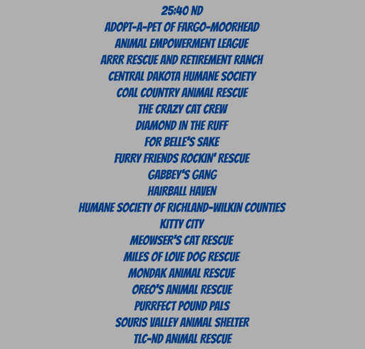ND Raise for Rescues - 2026 shirt design - zoomed