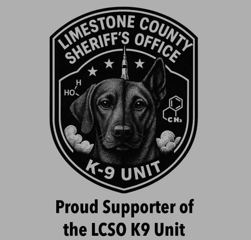 Limestone County Sheriff's Office K9 Unit shirt design - zoomed