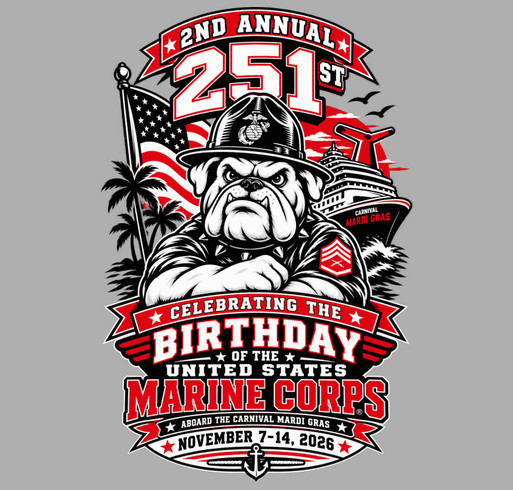 2026 MARINE CORPS BIRTHDAY CRUISE shirt design - zoomed