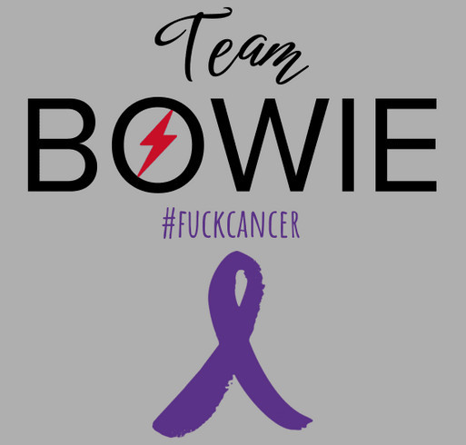 Team Bowie T-Shirt (#fuckcancer design) shirt design - zoomed