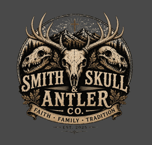 Smith Skull & Antler co. Fall Tshirt Sale shirt design - zoomed