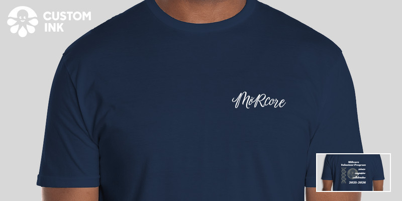 MiRcore Volunteer Program 2025-26 Merch Custom Ink Fundraising