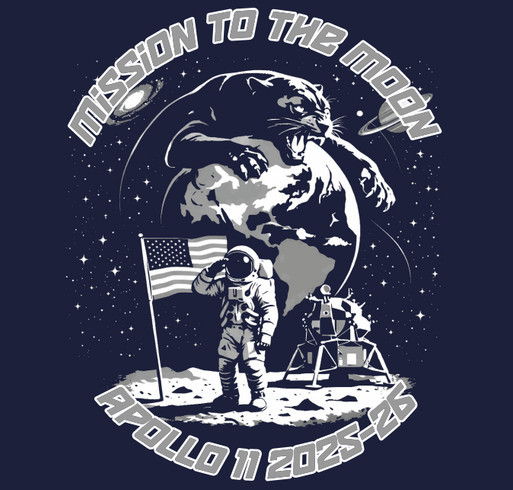 PHS Panther Art 2026 Apollo Mission To The Moon shirt design - zoomed