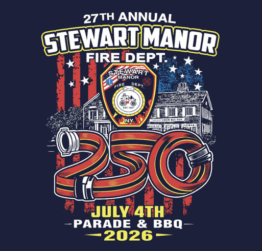 Support the Stewart Manor Fire Department shirt design - zoomed