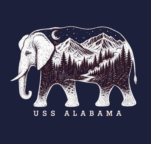 USS Alabama Gold FRG 731 T-Shirt shirt design - zoomed