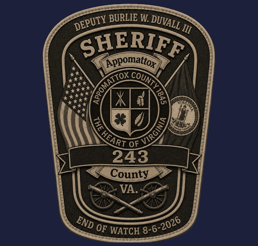 Deputy Burlie W. Duvall lll Memorial T-Shirts/Hoodies shirt design - zoomed