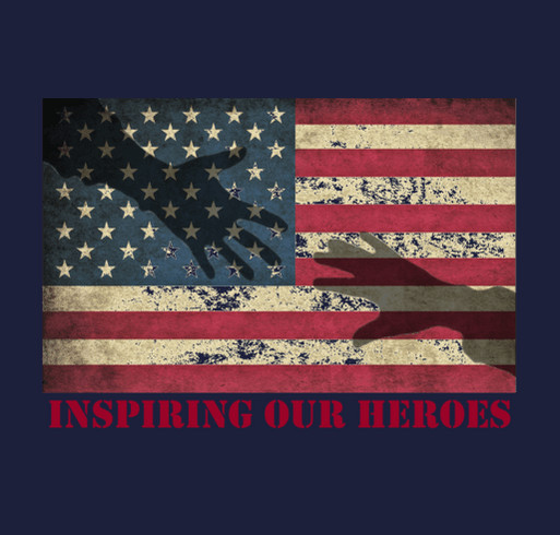 Inspiring Our Heroes fundraiser for injured Veterans shirt design - zoomed