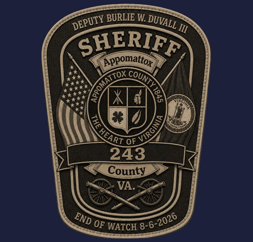 Deputy Burlie W. Duvall lll Memorial T-Shirts/Hoodies shirt design - zoomed