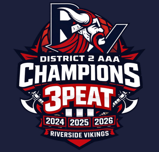 Riverside Basketball Three Peat shirt design - zoomed