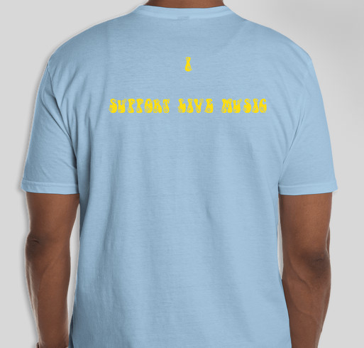 Support live music in Longview Washington Fundraiser - unisex shirt design - back