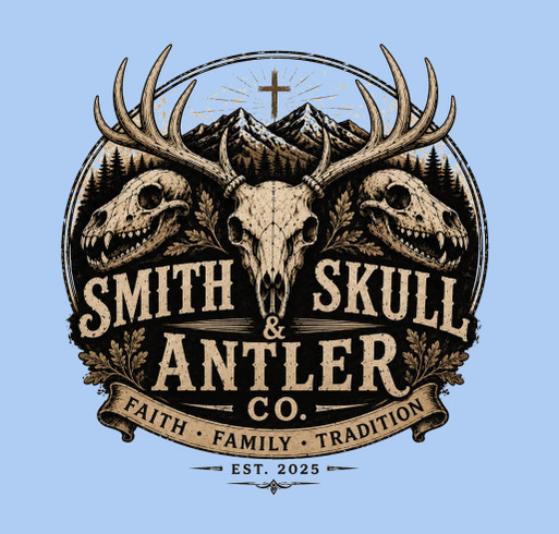 Smith Skull & Antler co. Fall Tshirt Sale shirt design - zoomed