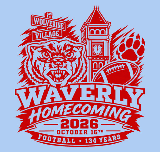 Waverly Homecoming '26 shirt design - zoomed