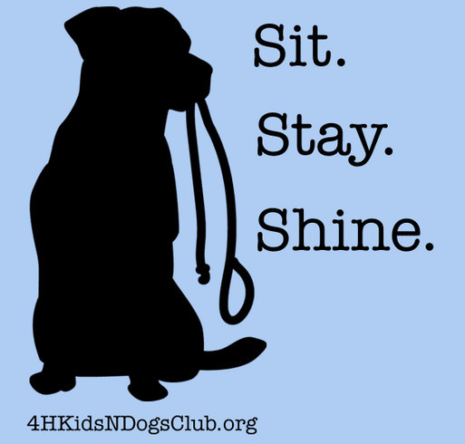 4-H Kids N Dogs Club shirt design - zoomed