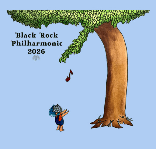 The Black Rock Philharmonic 2026 season shirt design - zoomed