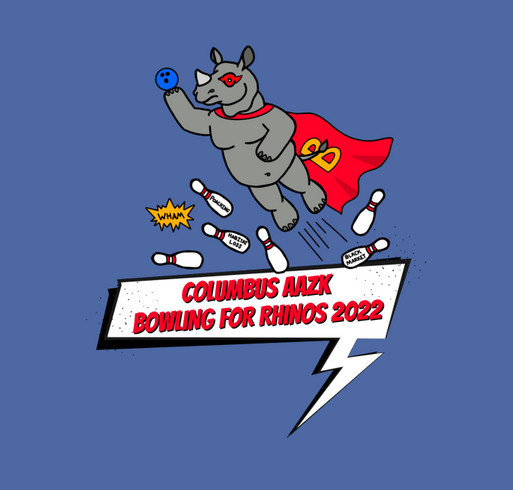 Bowling for Rhinos 2022 shirt design - zoomed