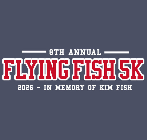 Flying Fish 5K 2026 shirt design - zoomed