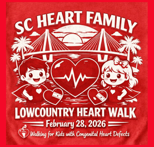 Lowcountry Heart Walk 2026 shirt design - zoomed