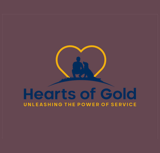 Hearts of Gold Service Dogs shirt design - zoomed