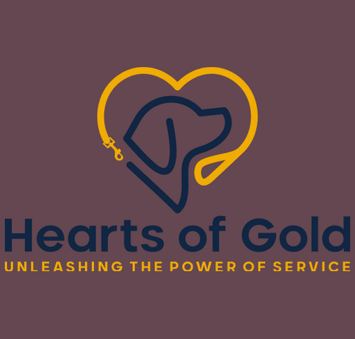Hearts of Gold Service Dogs shirt design - zoomed