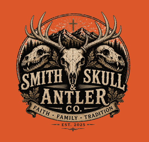 Smith Skull & Antler co. Fall Tshirt Sale shirt design - zoomed