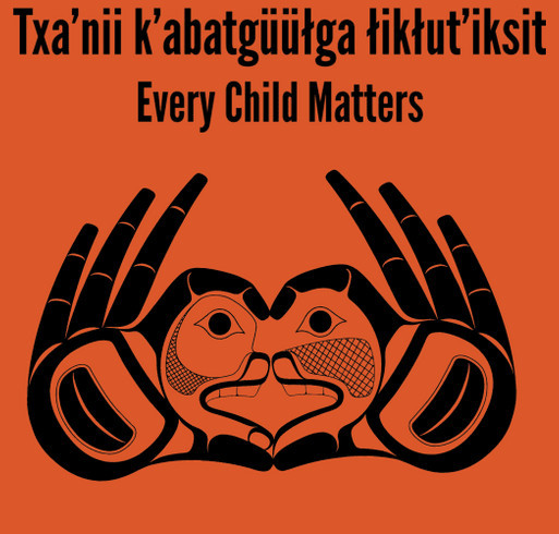 Annette Island School District Indian Parent Committee Orange Shirt Day shirt design - zoomed