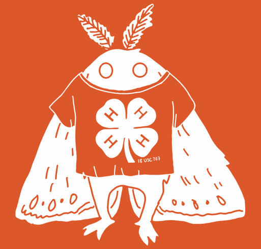 Mothman goes to Camp shirt design - zoomed