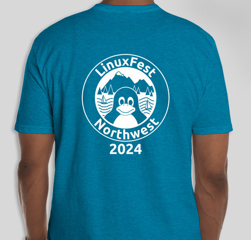 LinuxFest Northwest 2024 Fundraiser - unisex shirt design - back