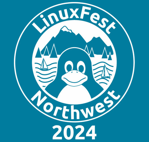 LinuxFest Northwest 2024 - Continued shirt design - zoomed