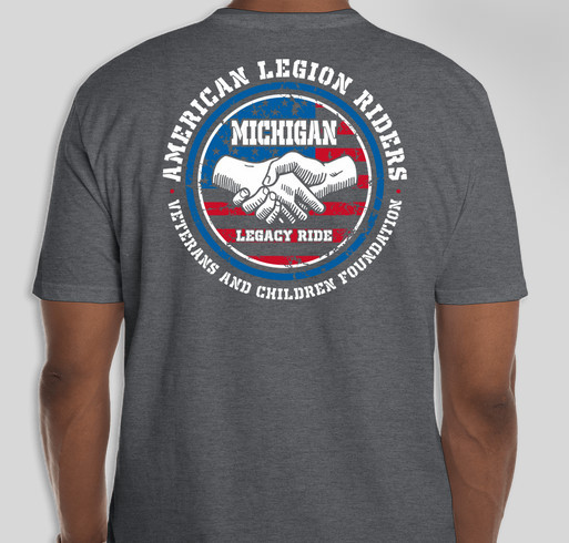 2024 Michigan American Legion Riders Legacy Run Fundraiser - unisex shirt design - back
