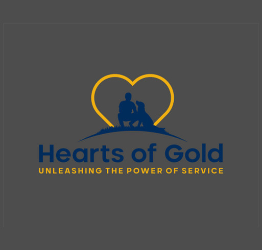 Hearts of Gold Service Dogs shirt design - zoomed