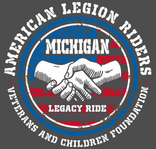 2024 Michigan American Legion Riders Legacy Run shirt design - zoomed