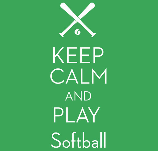 Keep Calm and Play Softball shirt design - zoomed