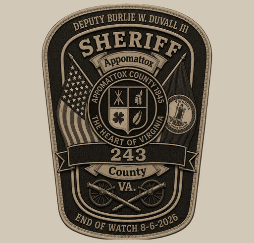 Deputy Burlie W. Duvall lll Memorial T-Shirts/Hoodies shirt design - zoomed